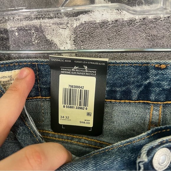 Levi's Premium 501 '93 STRAIGHT FIT MEN'S JEANS - Size 34 - Picture 14 of 14